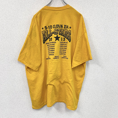 GILDAN　ギルダン　半袖プリントTシャツ　黄色　イエロー　2XLサイズ