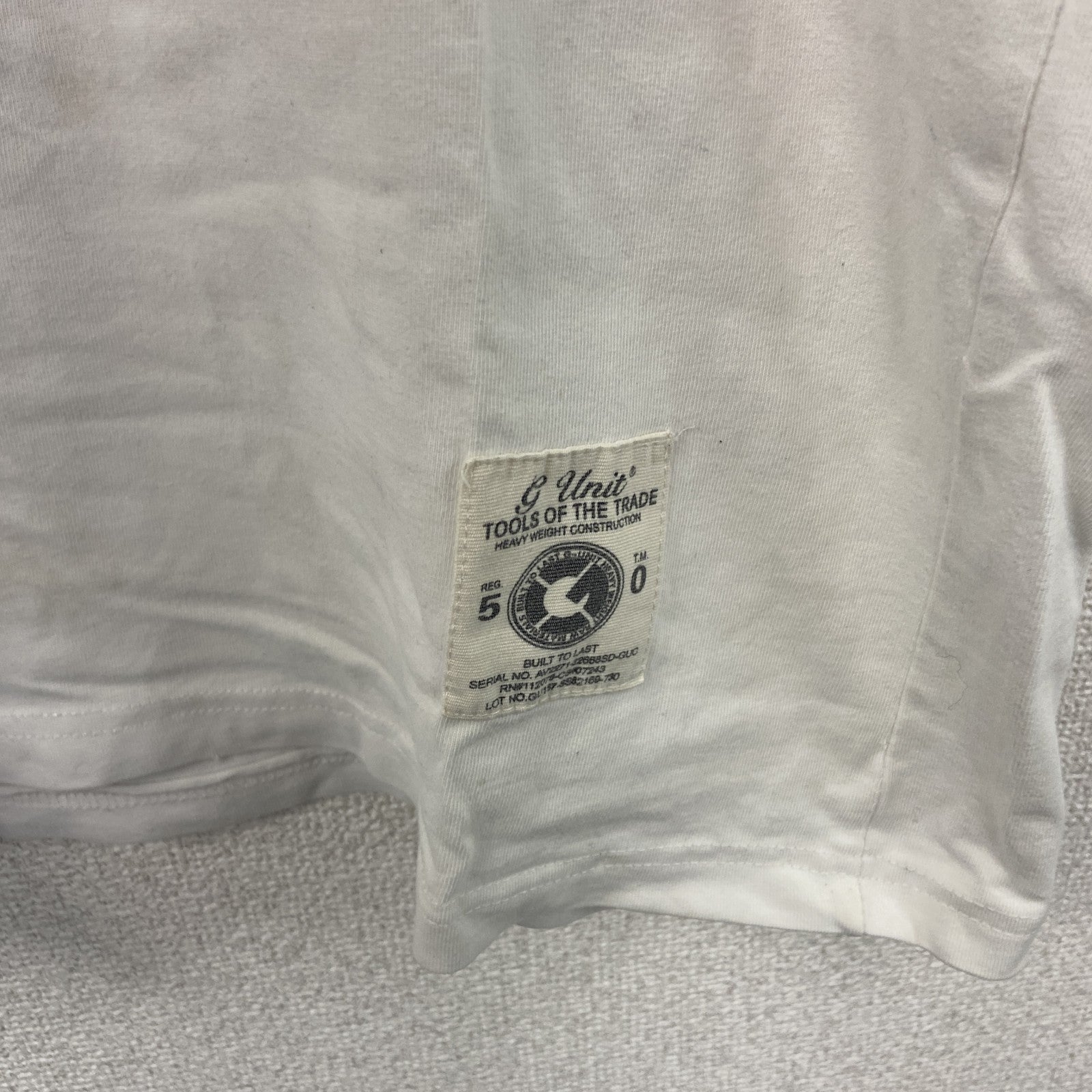 G unit　半袖プリントTシャツ　白　ホワイト　Lサイズ