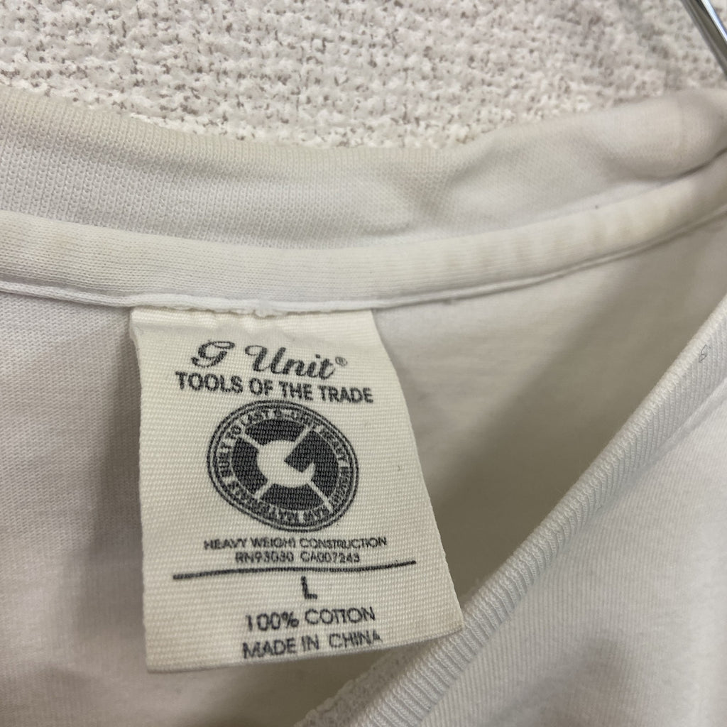 G unit　半袖プリントTシャツ　白　ホワイト　Lサイズ