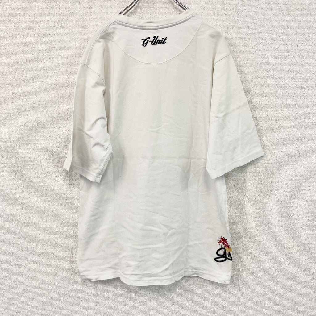 G unit　半袖プリントTシャツ　白　ホワイト　Lサイズ
