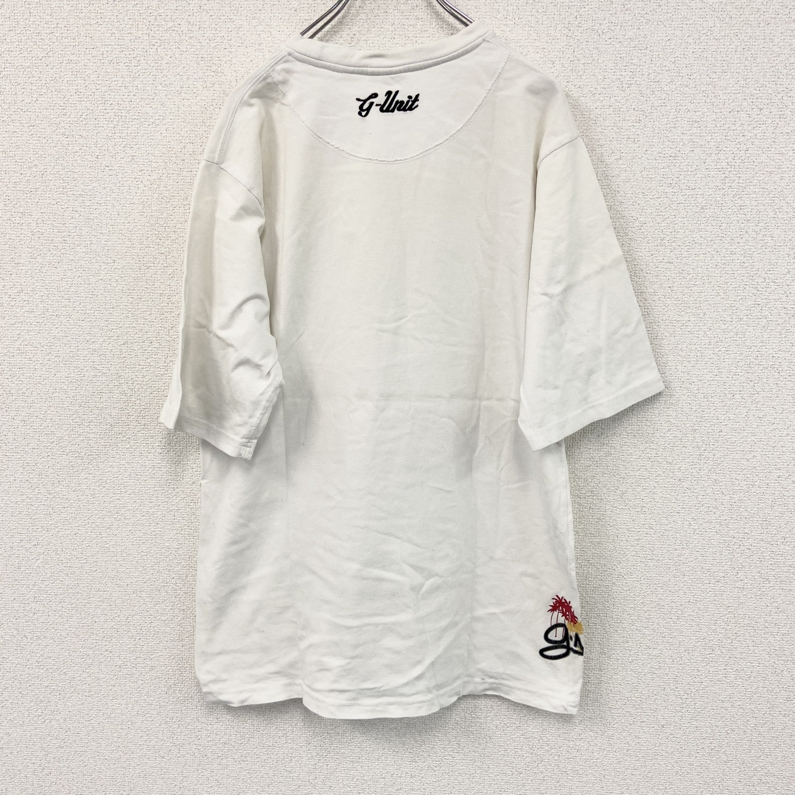 G unit　半袖プリントTシャツ　白　ホワイト　Lサイズ