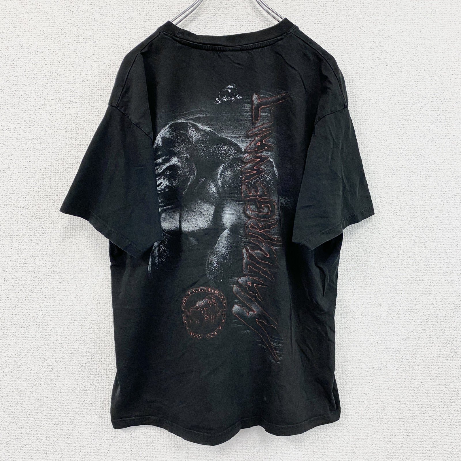 SILVERRUCKEN　ゴリラ　半袖アニマルプリントTシャツ　黒　ブラック　XLサイズ