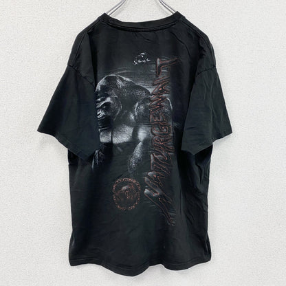 SILVERRUCKEN　ゴリラ　半袖アニマルプリントTシャツ　黒　ブラック　XLサイズ