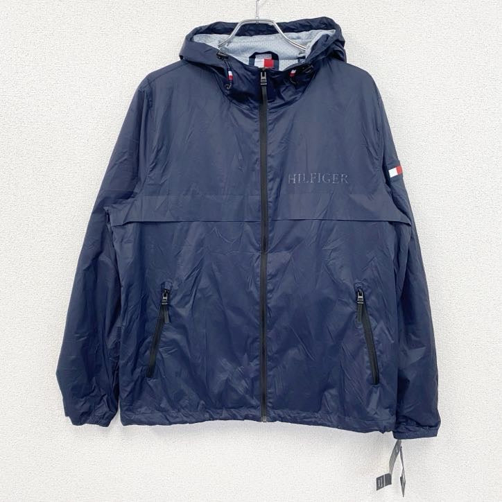 TOMMY HILFIGER　トミーヒルフィガー　フルジップナイロンジャケット　紺　ネイビー　Lサイズ