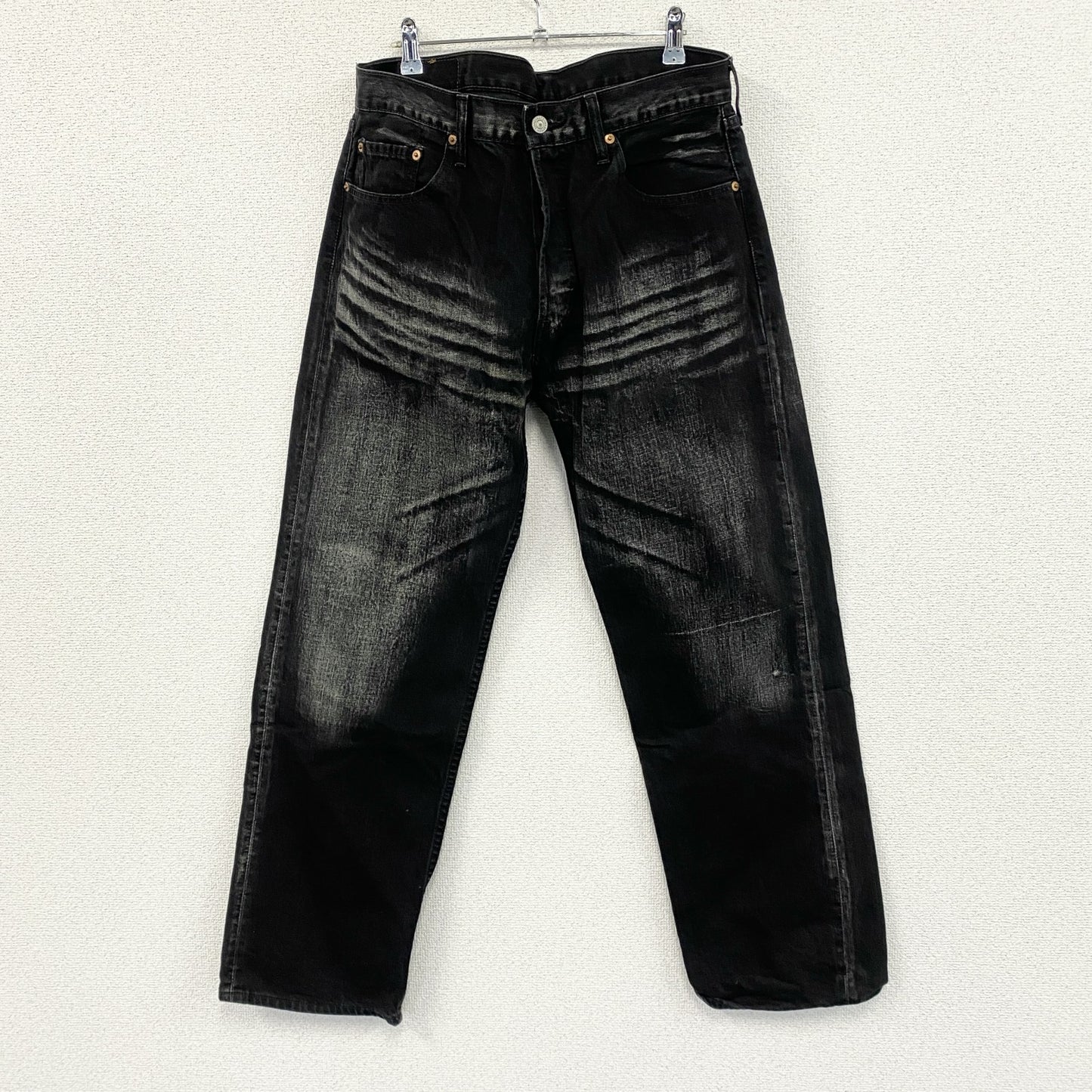 90s　Levi’s　リーバイス　501　ブラックデニムパンツ/ジーンズ　ボタンフライ　ヴィンテージ　W34サイズ