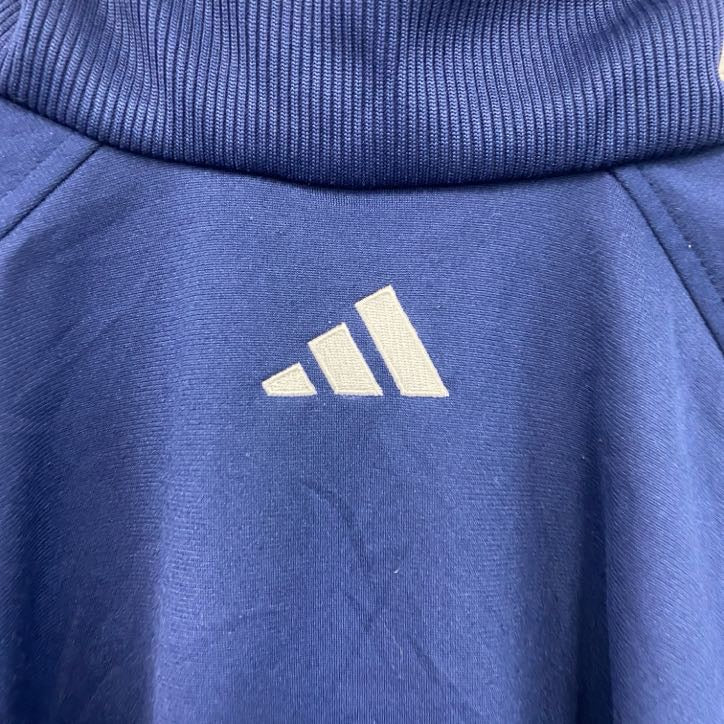 90s　adidas　アディダス　トラックジャケット/ジャージ　ヴィンテージ　刺繍ロゴ　紺　ネイビー　2XLサイズ