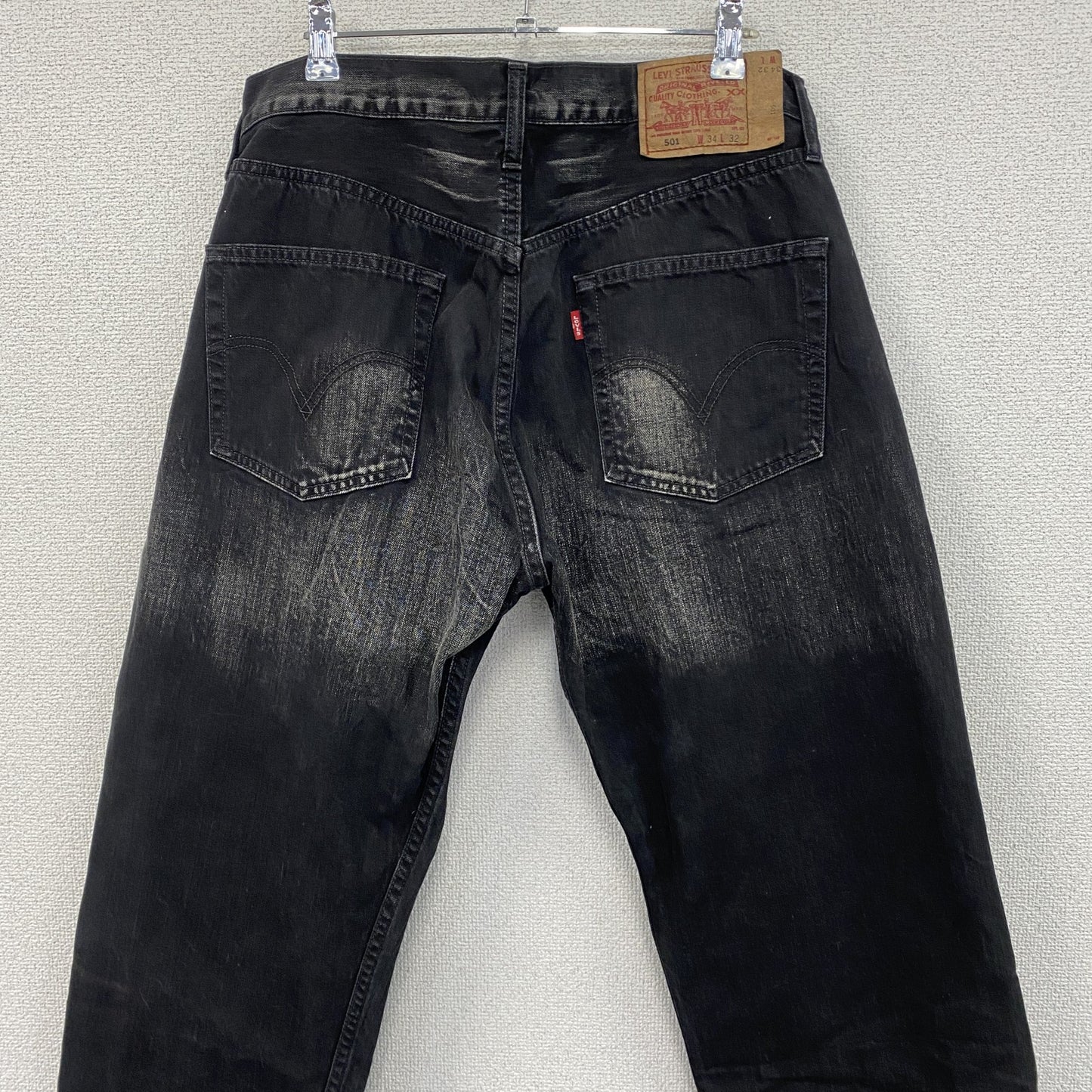 90s　Levi’s　リーバイス　501　ブラックデニムパンツ/ジーンズ　ボタンフライ　ヴィンテージ　W34サイズ