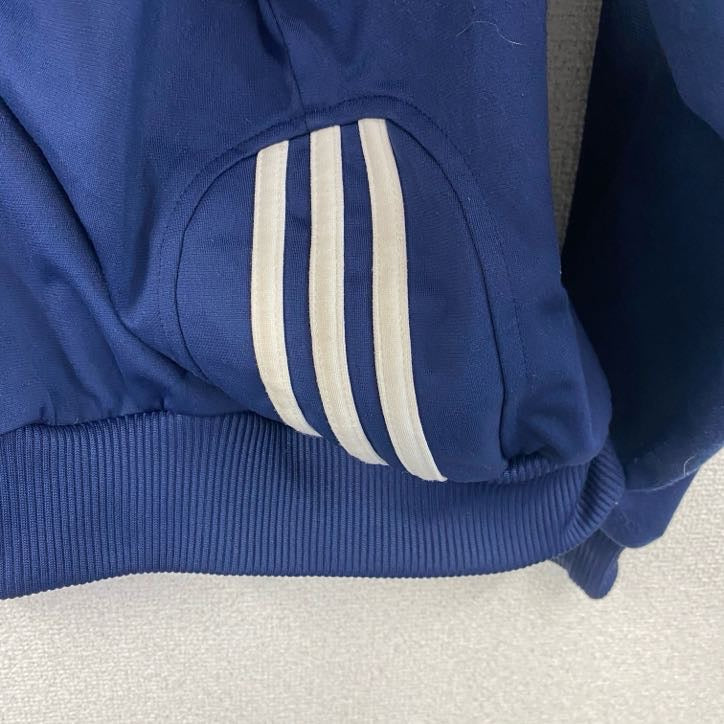 90s　adidas　アディダス　トラックジャケット/ジャージ　ヴィンテージ　刺繍ロゴ　紺　ネイビー　2XLサイズ