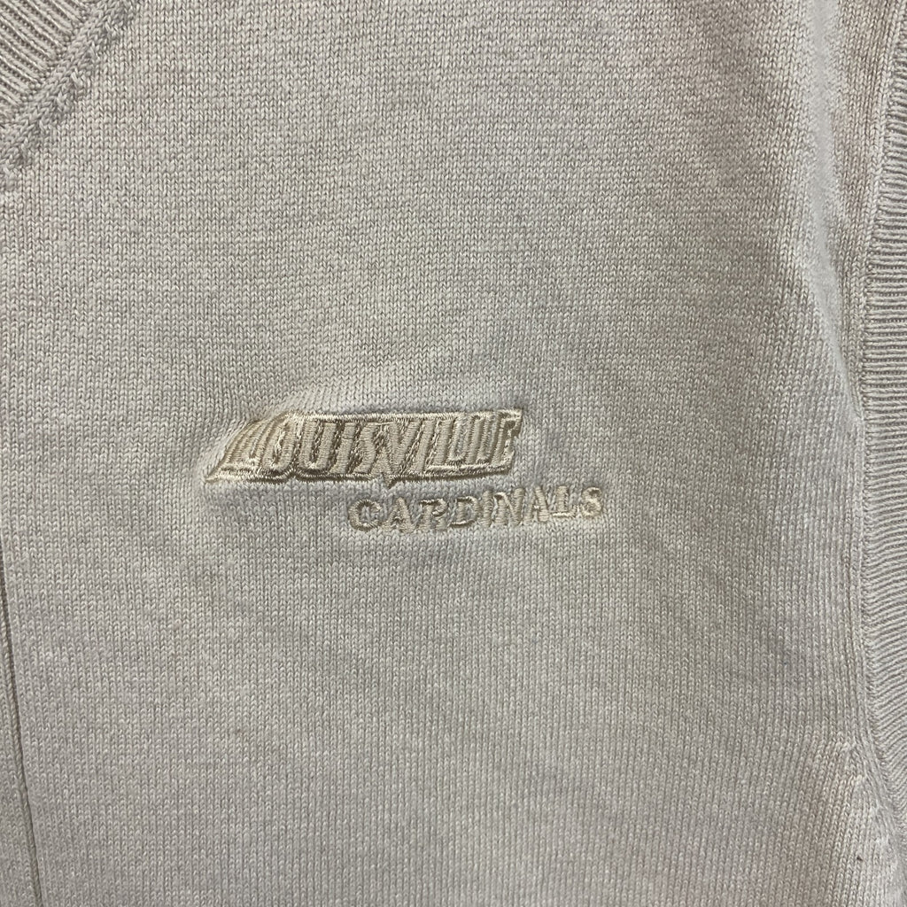 00s　adidas　アディダス　カシミヤ混シルクニットベスト　ヴィンテージ　ライトベージュ　2XLサイズ