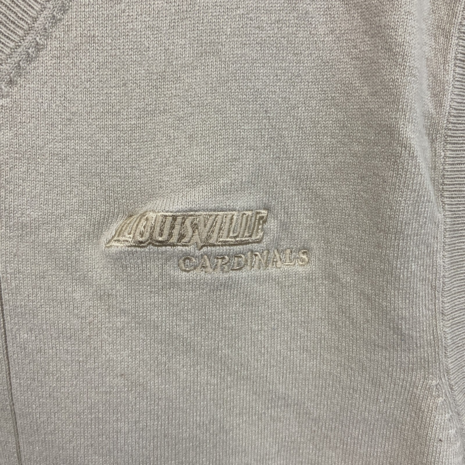 00s　adidas　アディダス　カシミヤ混シルクニットベスト　ヴィンテージ　ライトベージュ　2XLサイズ
