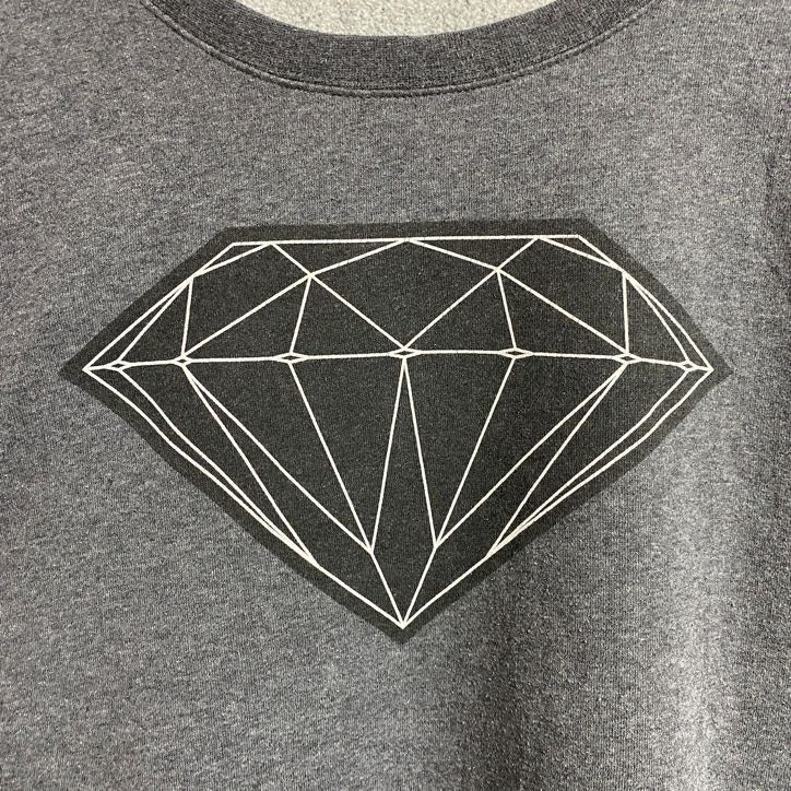 Diamond　ダイヤモンド　スウェット/トレーナー　デカロゴ　ビッグデザイン　クルーネック　ダークグレー
