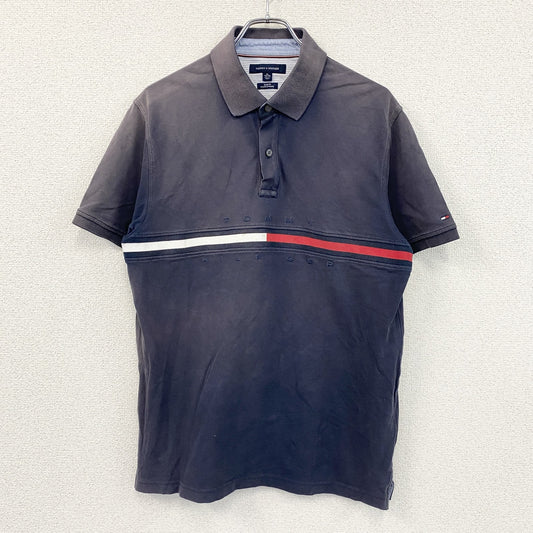 TOMMY HILFIGER　トミーヒルフィガー　半袖ポロシャツ　フェード　紺　ネイビー　XLサイズ