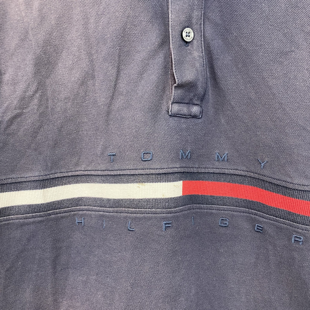 TOMMY HILFIGER　トミーヒルフィガー　半袖ポロシャツ　フェード　紺　ネイビー　XLサイズ
