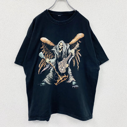 死神　半袖プリントTシャツ　黒　ブラック