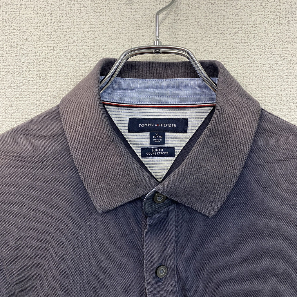 TOMMY HILFIGER　トミーヒルフィガー　半袖ポロシャツ　フェード　紺　ネイビー　XLサイズ