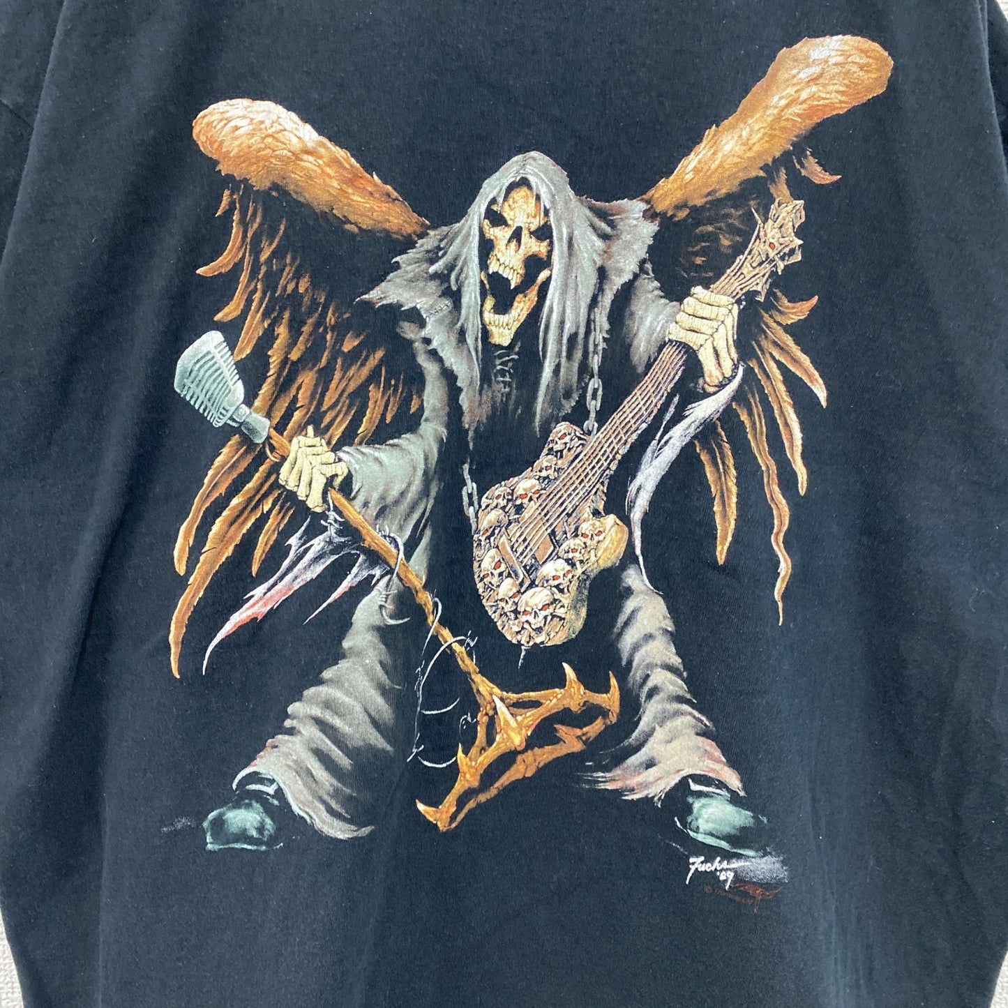 死神　半袖プリントTシャツ　黒　ブラック