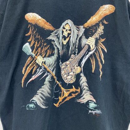 死神　半袖プリントTシャツ　黒　ブラック