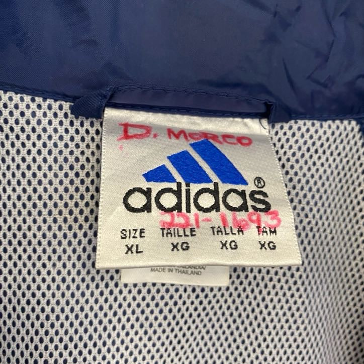 90s　adidas　アディダス　フルジップジャケット　ヴィンテージ　紺　ネイビー　XLサイズ