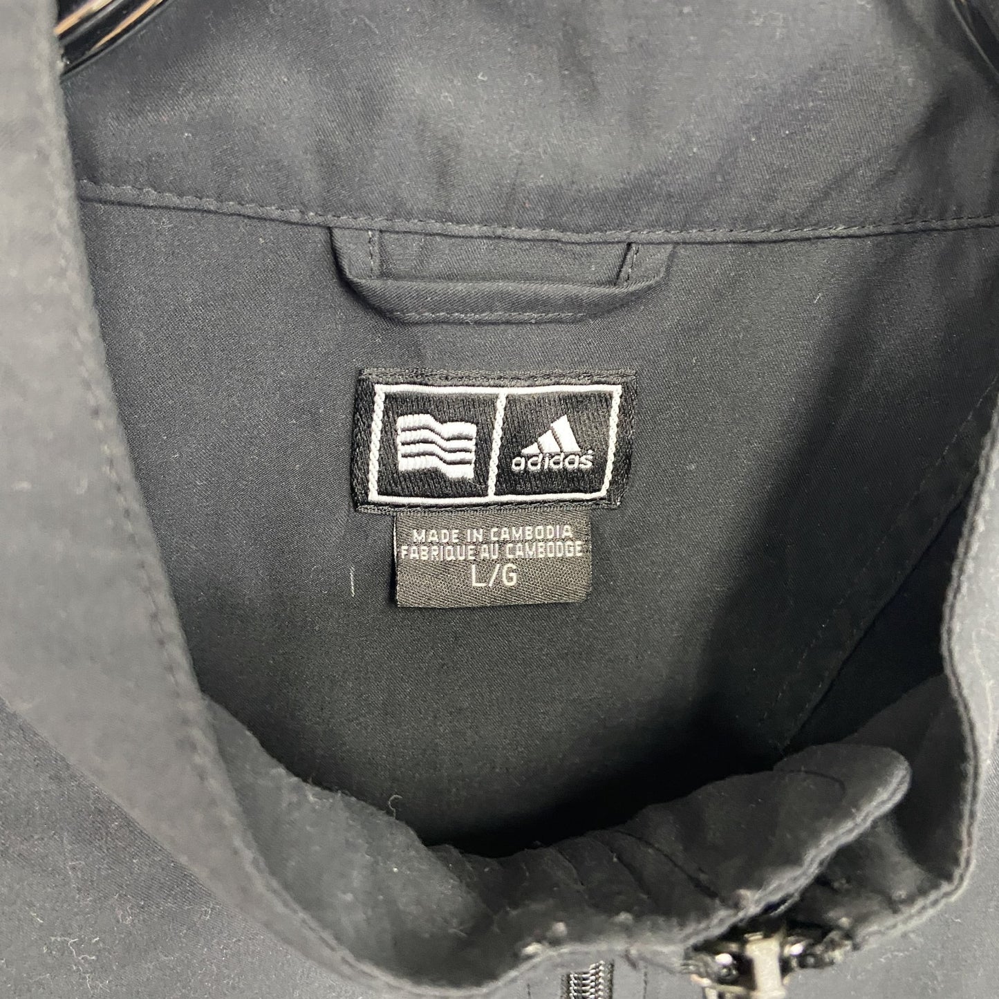 adidas　アディダス　プルオーバージャケット　ハーフジップ　黒　ブラック　Lサイズ