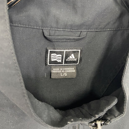 adidas　アディダス　プルオーバージャケット　ハーフジップ　黒　ブラック　Lサイズ