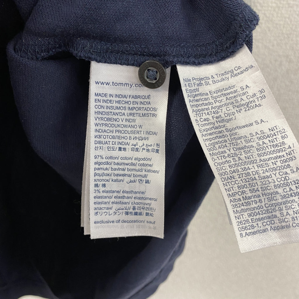 TOMMY HILFIGER　トミーヒルフィガー　半袖ポロシャツ　フェード　紺　ネイビー　XLサイズ