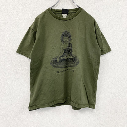 Wall Of Fame　大仏　半袖プリントTシャツ　カーキ