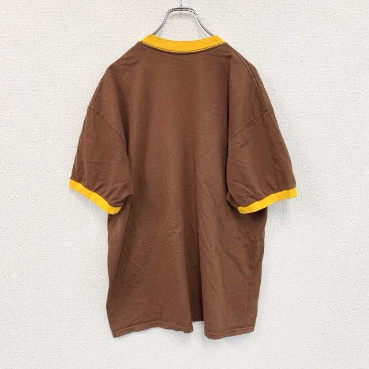 90s　NIKE　ナイキ　パドレス　半袖プリントリンガーTシャツ　ヴィンテージ　茶　ブラウン　Lサイズ
