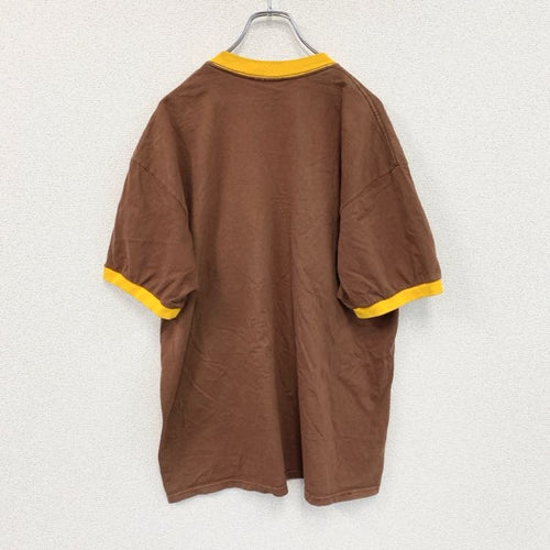 90s　NIKE　ナイキ　パドレス　半袖プリントリンガーTシャツ　ヴィンテージ　茶　ブラウン　Lサイズ