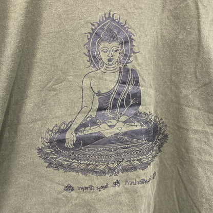 Wall Of Fame　大仏　半袖プリントTシャツ　カーキ