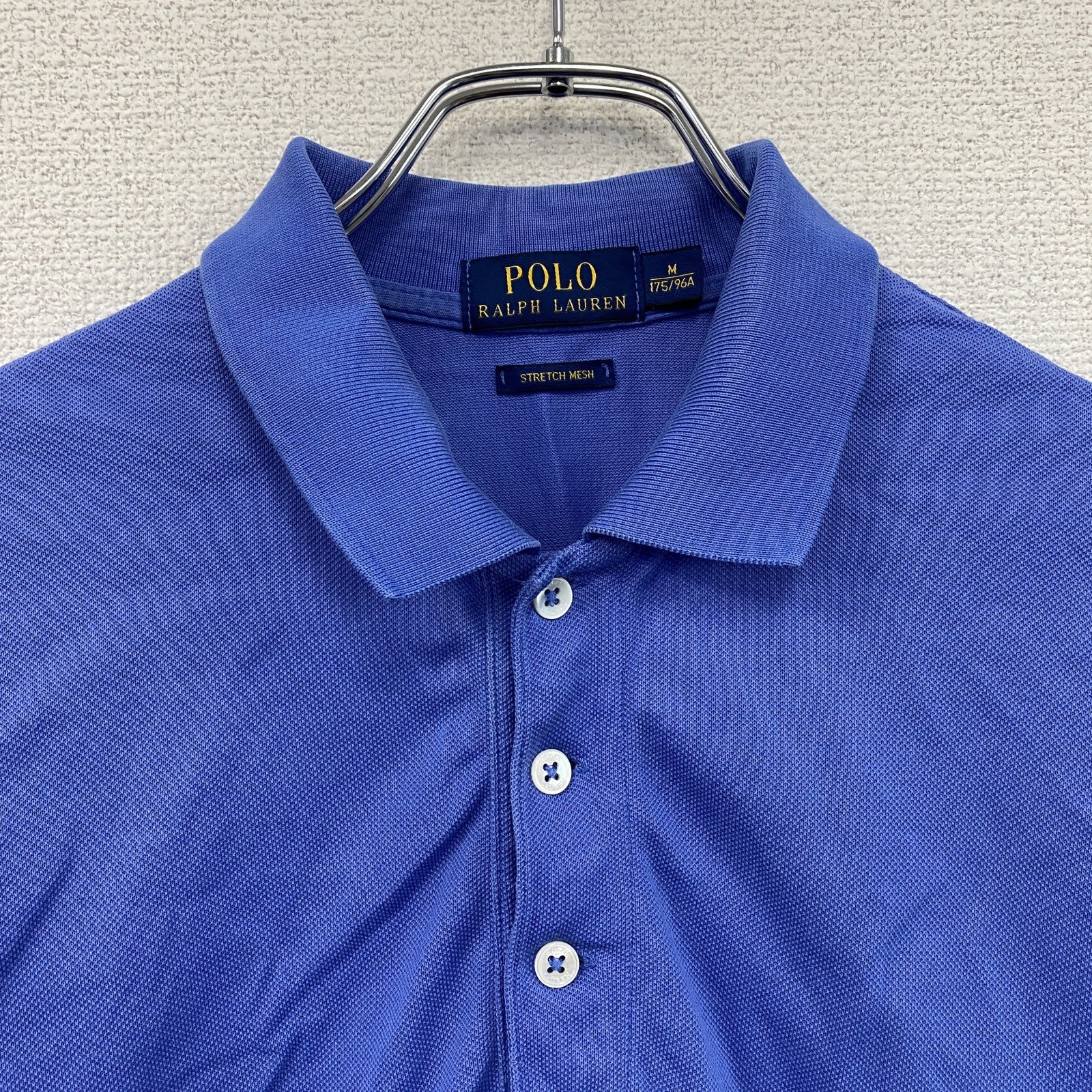 Polo Ralph Lauren　ラルフローレン　STRETCH MESH　半袖ポロシャツ　青　ブルー　Mサイズ