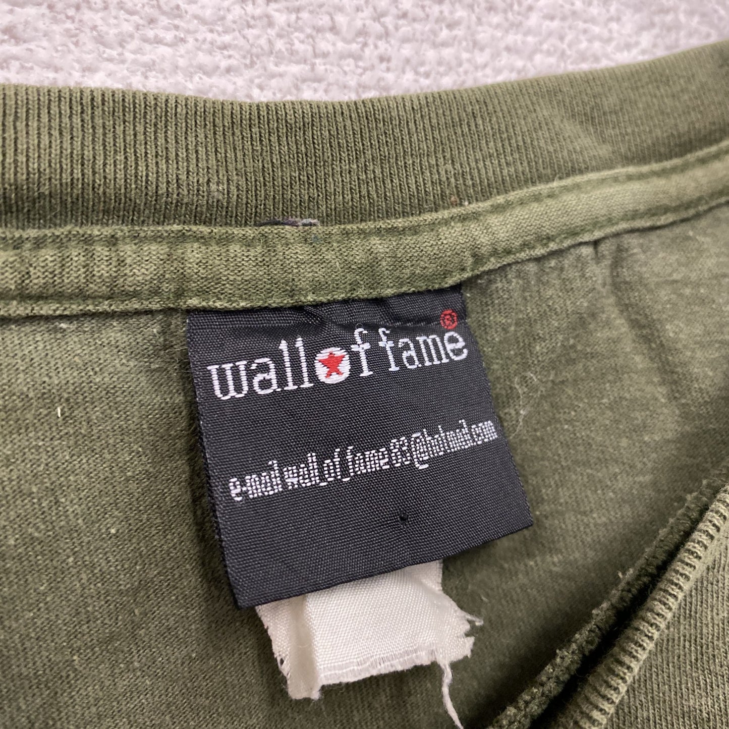 Wall Of Fame　大仏　半袖プリントTシャツ　カーキ