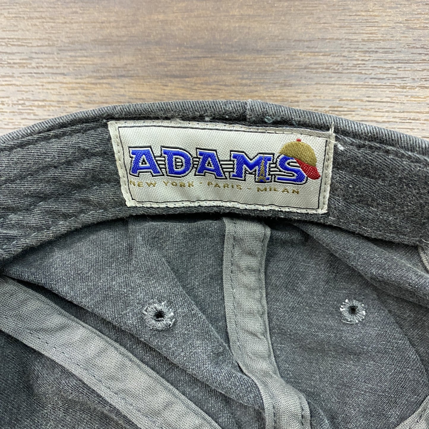 ADAMS　アダムス　6パネルキャップ　ベースボールキャップ　フェード　黒　ブラック