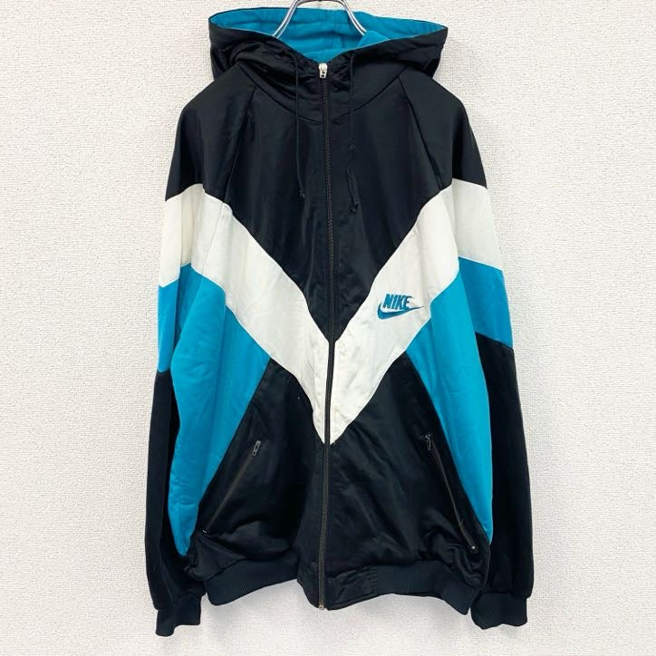 ～90s　NIKE　ナイキ　フルジップジャージパーカー/フーディー　銀タグ　ヴィンテージ　マルチカラー　XLサイズ
