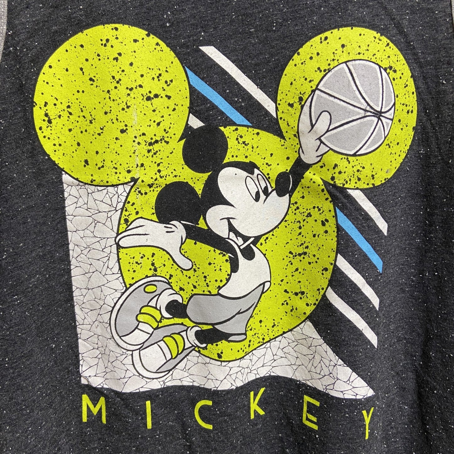 古着 used　Disney　ディズニー　Mickey mouse　ミッキーマウス　プリントタンクトップ　黒　ブラック　スポーツ