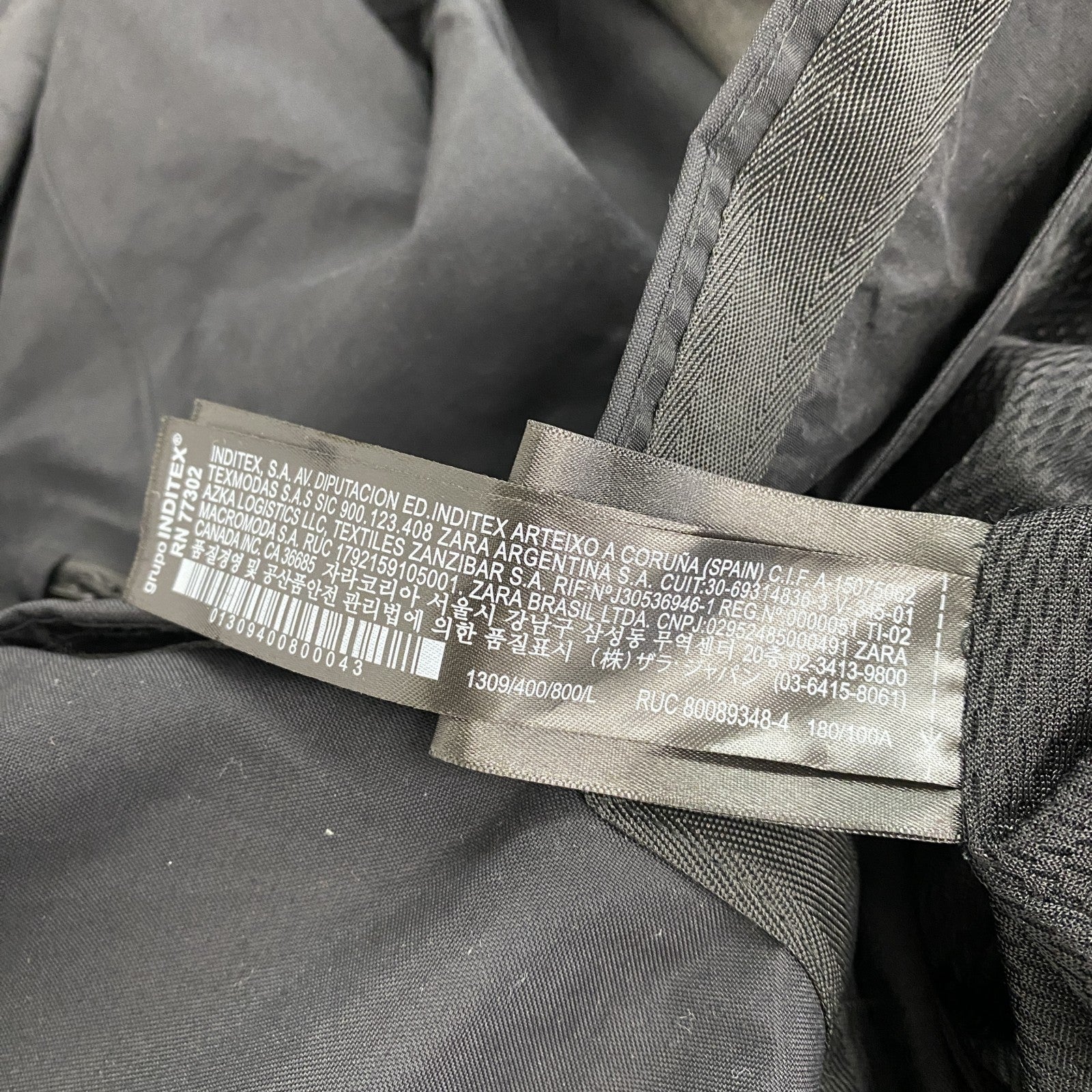 REV'IT×ZARA　レブイット　ザラ　モーターサイクルジャケット　モッズコート　タグ付き　ブラック　Lサイズ