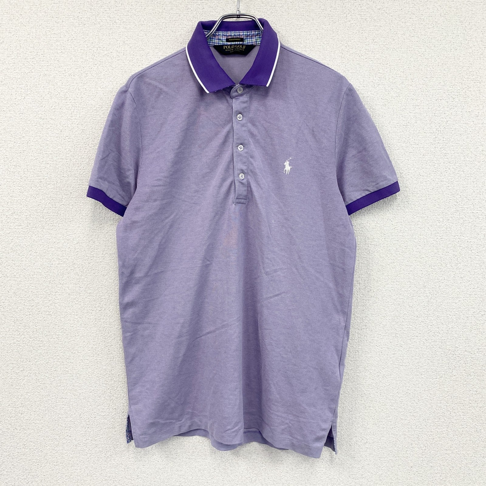 POLO GOLF RALPH LAUREN　ラルフローレン　PERFORMANCE　半袖ポロシャツ　紫　パープル　Mサイズ