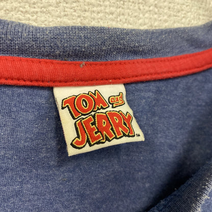 TOM and JERRY　トムとジェリー　半袖プリントTシャツ　紺　ネイビー　2XLサイズ