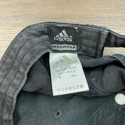 adidas　アディダス　6パネルキャップ　ベースボールキャップ　黒　ブラック　Fサイズ