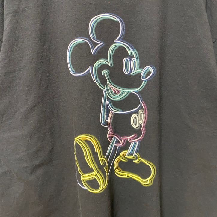 古着 used　Disney　ディズニー　半袖プリントTシャツ　黒　ブラック　Mickey　ミッキーマウス　オーバーサイズ