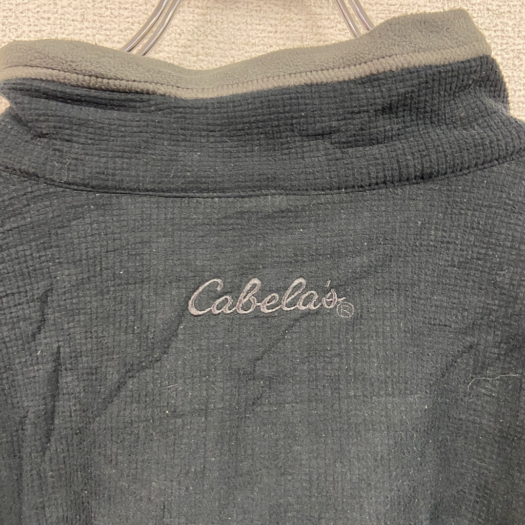 Cabela's　カベラス　フリースプルオーバー　フリースジャケット　ハーフジップ　黒　ブラック　XXXLサイズ