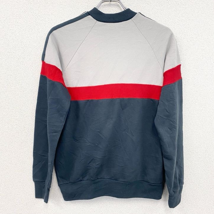 80s　adidas　アディダス　ロゴプリントトレーナー/スウェット　ヴィンテージ　紺　ネイビー　Lサイズ
