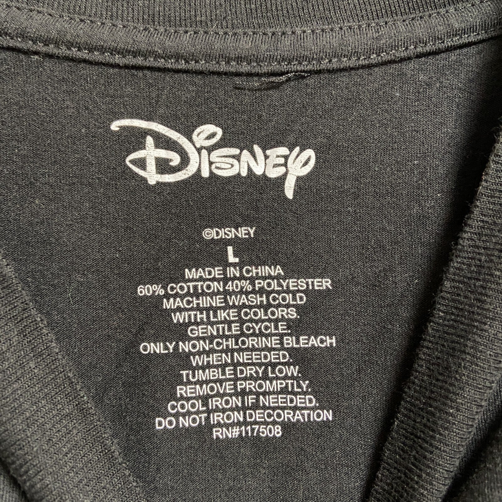古着 used　Disney　ディズニー　Mickey mouse　ミッキーマウス　半袖プリントTシャツ　黒　ブラック　骨