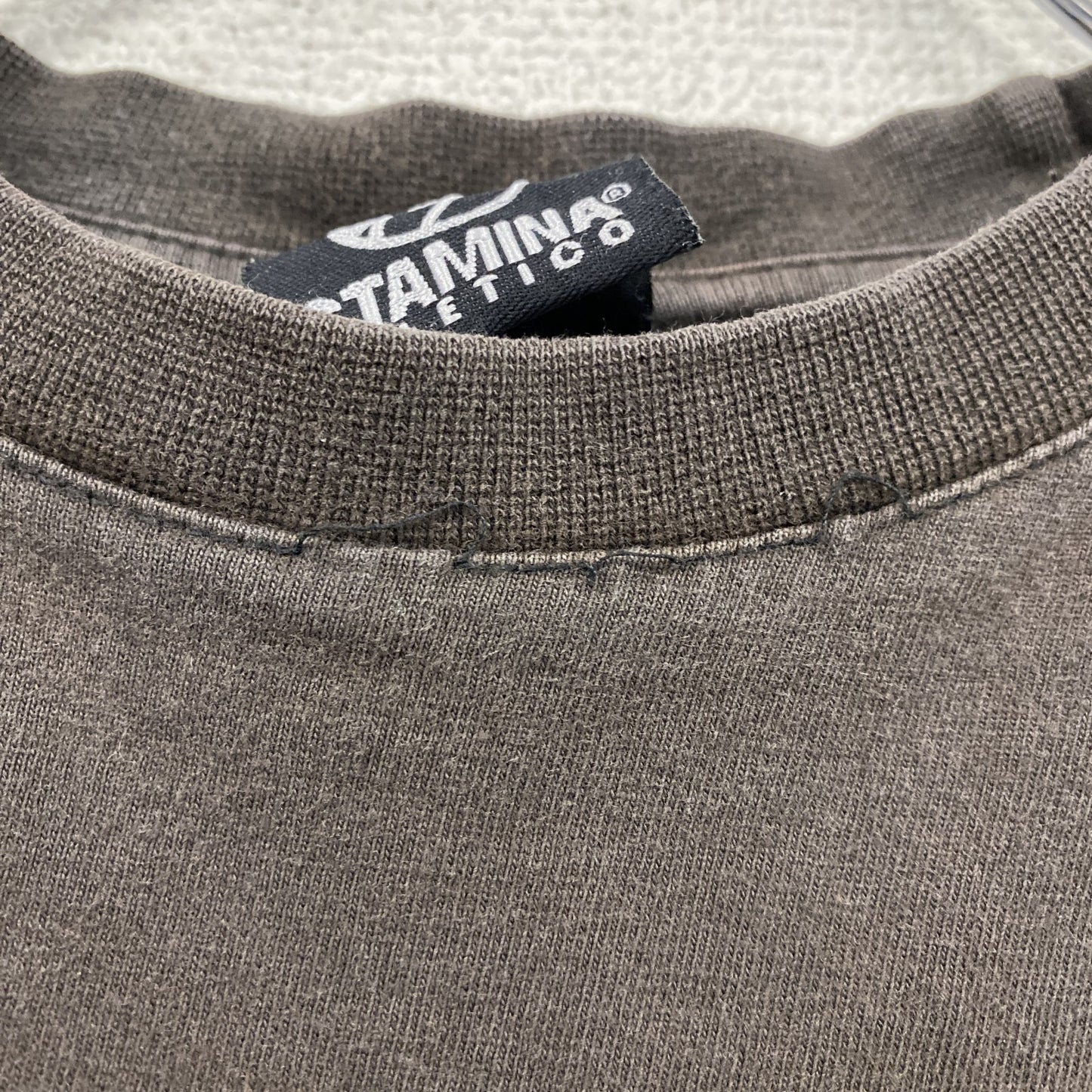 STAMINA　半袖プリントTシャツ　茶色　ブラウン　Sサイズ