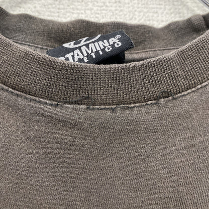 STAMINA　半袖プリントTシャツ　茶色　ブラウン　Sサイズ