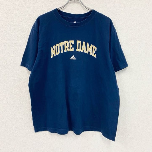 adidas　アディダス　半袖プリントTシャツ　カレッジ　紺　ネイビー　2XLサイズ