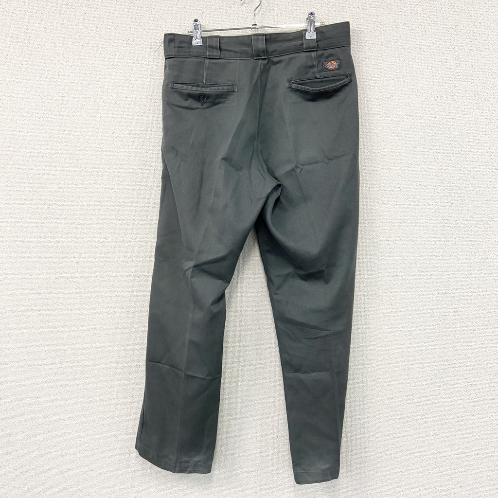 Dickies　ディッキーズ　ワークパンツ/チノパンツ　ジップフライ　ワンポイント　灰色　ダークグレー