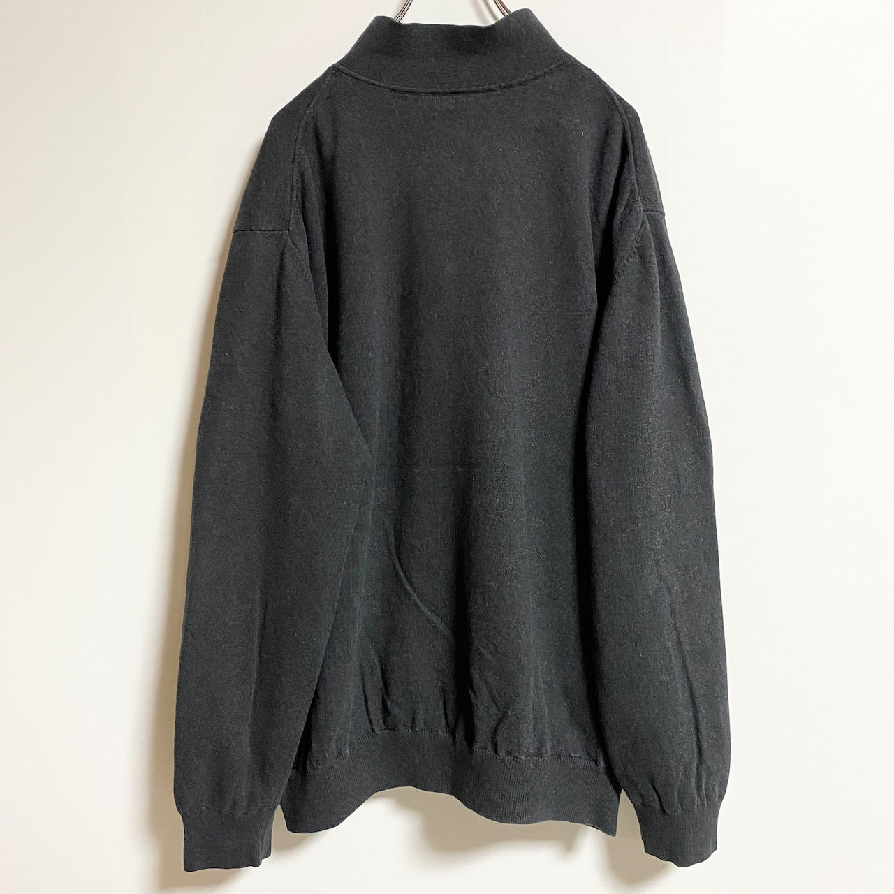 古着 used　PEBBLEBEACH　長袖ハーフジップトラックジャケット　ノームコア　ハイネック　グレー　秋冬服　2XLサイズ