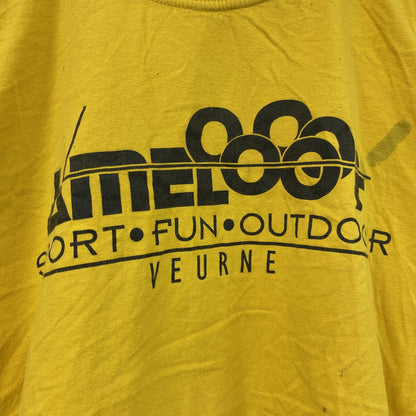 半袖プリントTシャツ　両面プリント　黄色　イエロー