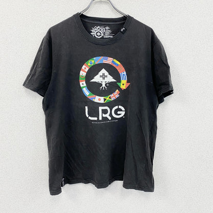 LRG　エルアールジー　半袖プリントTシャツ　国旗　星条旗　黒　ブラック　Mサイズ