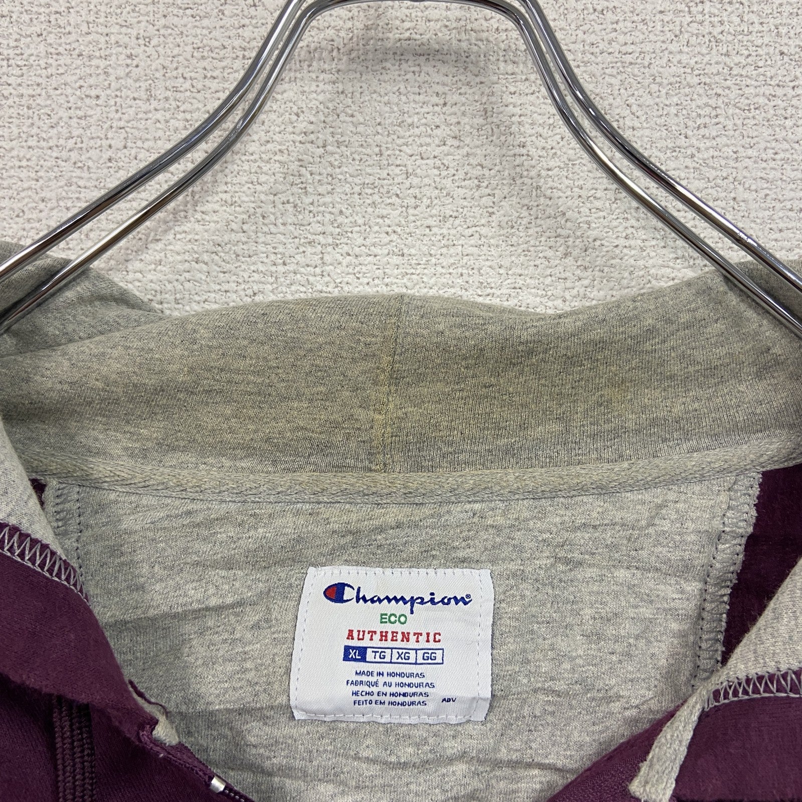 Champion　チャンピオン　フルジップパーカー　パーカー　赤　レッド　ワインレッド　XLサイズ